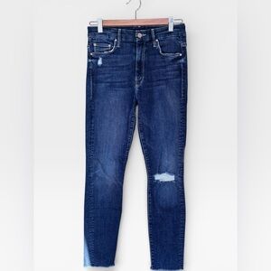 MOTHER High Waisted Looker Ankle Fray – Close To The Edge Size 26